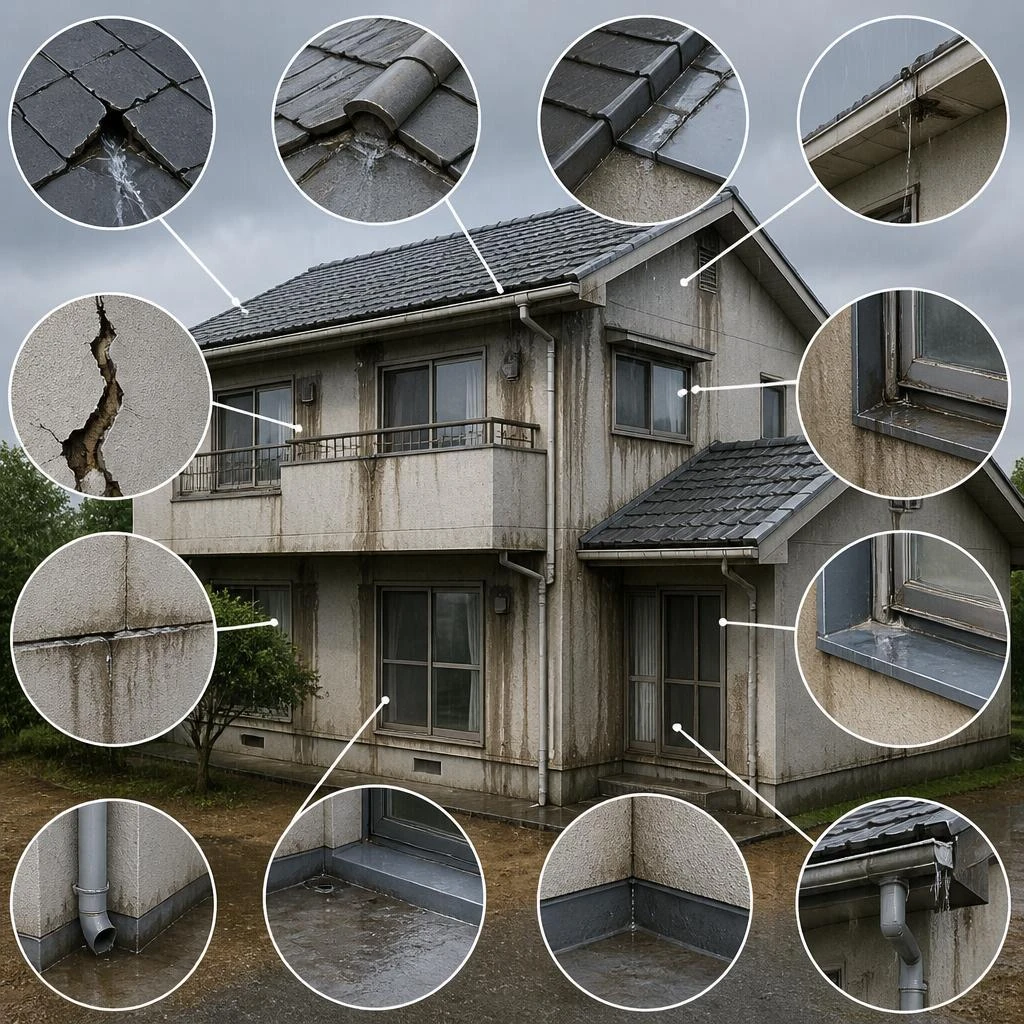 雨漏りの主な原因