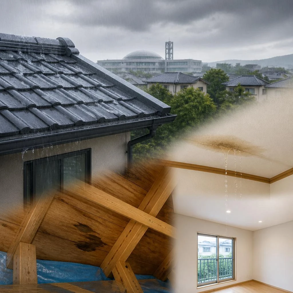 つくば市の雨漏りを今すぐ解決！屋根点検から内装工事までお任せください